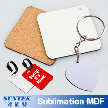Sublimation Printable Blank MDF Key Ring Keychain